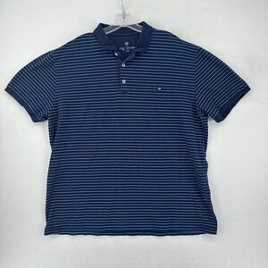 Tony Montana Men's Short Sleeve Polo Shirt Size 3XL - Blue Striped